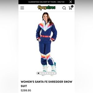 Tipsy Elves Womens Santa Fe Shredder Snow Suit